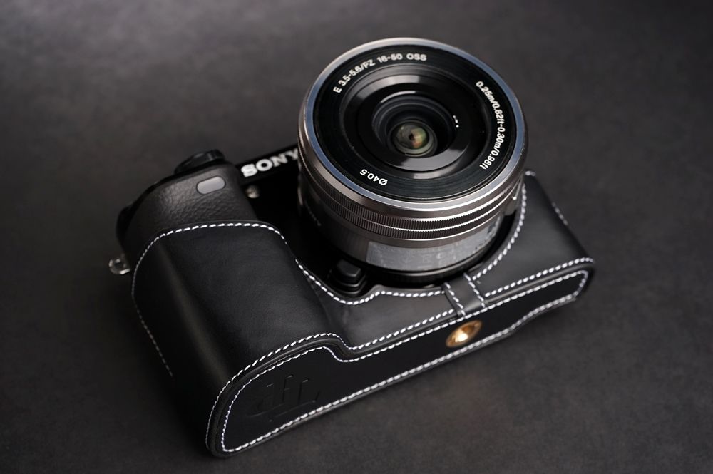 Handmade Genuine real Leather Full Camera Case bag cover for Sony A6000